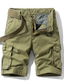 voordelige Cargoshorts-Voor heren Korte broek Cargoshorts Effen Medium Taille Leger groen Zwart Khaki 28 29 30