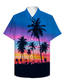 tanie Koszule hawajskie-Męskie Koszula Koszula hawajska Letnia koszula Graficzny Hawajskie Aloha 3D Wzór Wieczorne Tęczowy Nadruk Codzienny Krótki rękaw Druk 3D Przycisk w dół Odzież Hawajskie Designerskie Codzienny