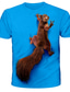 cheap Men&#039;s 3D T-shirts-Men&#039;s Tee T shirt Tee Designer Summer 3D Print Graphic Squirrel Animal Short Sleeve Round Neck Daily Holiday Print Clothing Clothes Basic Designer Streetwear Green White Blue