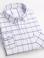voordelige Nette overhemden-Voor heren Overhemd Grafische prints Schotse ruit Strijkijzer A B C D E Werk Casual Lange mouw Kleding Katoen Zakelijk Eenvoudig