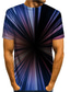 お買い得  メンズ3DＴシャツ-男性用 Tシャツ デザイナー シック・モダン 快適 夏 半袖 ブラック ブルー パープル イエロー グラフィック 3D印刷 プリント プラスサイズ ラウンドネック パーティー カジュアル 服装 デザイナー シック・モダン 快適