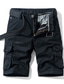 abordables Bermudas cargo-Hombre Pantalón corto Pantalón Corto Cargo Color sólido Media cintura Ejercito verde Negro Caqui 28 29 30
