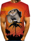 cheap Men&#039;s Graphic Tshirt-Cat In Hole Mens Graphic Shirt 3D Colorful Summer Cotton Tee Animal Prints Round Neck Green Blue Purple Yellow Orange Plus Size Casual Daily Short T-Shirt