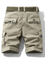 cheap Cargo Shorts-Men&#039;s Cargo Shorts Bermuda shorts Hiking Shorts Multi Pocket Plain Sports Outdoor Streetwear Cargo Shorts Shorts ArmyGreen Light Grey