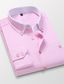 cheap Dress Shirts-Men&#039;s Dress Shirt Button Down Shirt Collared Shirt Non Iron Shirt White Pink Navy Blue Long Sleeve Plain Collar All Seasons Wedding Work Clothing Apparel