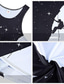 olcso Atléták edzőterembe-Férfi Mellény felső Atléta Alkalmi Strand stílusok Nyár Ujjatlan Fekete / Fehér Galaxis Nyomtatott Terített nyak Napi Szabadság 3D nyomtatás Ruházat Ruhák Alkalmi Strand stílusok