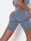 abordables Shorts de yoga-Mujer Shorts de gimnasio Pantalones cortos de yoga Pantalones cortos de motorista Scrunch Butt Levantamiento de trasero fruncido entrepierna reforzada Control de barriga Levantamiento de tope Secado