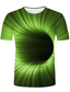 رخيصةأون قمصان رجالية عادية-رجالي للجنسين تي شيرت قميص بلايز الرسم 3D طباعة رقبة دائرية أسود / أبيض أخضر أزرق أصفر طباعة ثلاثية الأبعاد قياس كبير فضفاض مناسب للبس اليومي كم قصير طباعة ثلاثية الأبعاد طباعة ملابس أساسي موضة كوول