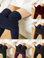 preiswerte Damen Leggings-Damen Leggins Elastische Taille Klassicher Stil Heim elastisch Komfort Glatt Hoher Taillenbund Grün Schwarz Blau S M L / Fleece-Futter