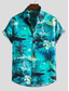 voordelige Hawaiiaanse overhemden-Voor heren Overhemd Hawaiiaans overhemd Grafisch Hawaii Aloha Zebra Ontwerp Kraag Buttondown boord blauw Paars Groen Andere prints Dagelijks Uitgaan Korte mouw shirts met kraag Afdrukken Kleding