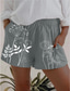 cheap Women&#039;s Shorts-Women&#039;s Shorts Slacks Patchwork Print Casual Chino Outdoor Sports Floral High Waist ArmyGreen Grey Beige S M L