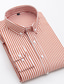 billige Dresskjorter-Herre Skjorte Andre trykk Stripet Kneppet krage Daglig Arbeid Langermet Topper Forretning Grunnleggende Grønn Svart Rosa