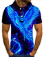 billiga Grafisk polo-Herr POLO Shirt T-shirt Golftröja Tennisskjorta 3D-tryck Fågel Djur Krage Gata Ledigt Button-Down Kortärmad Blast Ledigt Mode Häftig Grön Blå Mörkgrå