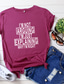 Χαμηλού Κόστους Γυναικεία T-Shirts-Γυναικεία Πουκάμισο Υψηλής Ποιότητας Καλοκαίρι Καυτή σφράγιση Γραφική Σχέδιο Γράμμα Κοντομάνικο Στρογγυλή Λαιμόκοψη Καθημερινά Στάμπα Ρούχα Ρούχα Υψηλής Ποιότητας Βασικό