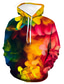 billiga grafiska hoodies-Herr Hoodie-tröja Designer Ledigt Grafisk Regnbåge Grön Purpur Gul Regnbåge Tryck Plusstorlekar Huva Utomhus Gata Helgdag Långärmad Kläder Kläder Normal