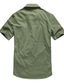 billige herre tyk skjorte-Herre Skjorte Denim Skjorte Ensfarvet Krave Aftæpning Afslappet Daglig Knap ned Kortærmet Toppe Basale Afslappet Bekvem Sort Blå Gul