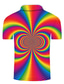 billige 3d polo-Herre POLO Trøje Golftrøje Tennistrøje T-shirt 3D-udskrivning Regnbue 3D Print Krave Gade Afslappet Knap ned Kortærmet Toppe Afslappet Mode Sej Regnbue