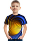 ieftine Tricouri și Cămăși Băieți-Copii Băieți Tricou Manșon scurt Imprimare 3D Grafic 3D Print Bloc Culoare Crewneck Unisex Galben Deschis Albastru Lac Bleumarin Copii Topuri Vară De Bază Șic Stradă Amuzant 3-12 ani / Sport