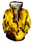 abordables hoodies graphiques-Homme Sweat à capuche basique Design Casual Graphic Flamme Vert Jaune Orange Grise Print Capuche du quotidien Sortie Manches Longues Vêtements Standard