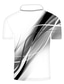 voordelige 3D-polo-Voor heren POLO Shirt Golfshirt Tennisshirt T-shirt 3D-afdrukken Grafische prints Lineair Kraag Straat Casual Button-omlaag Korte mouw Tops Casual Modieus Stoer Wit Oranje