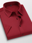 levne Košile k obleku-Pánské Košile Košile k obleku Pevná barva Jednobarevné Límeček s knoflíkem Bledě růžová Černá Bílá Rubínově červená Vodní modrá Práce Denní Krátký rukáv Oblečení Bavlna Základní Obchodní