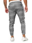 tanie Spodnie dresowe-Męskie Chino Spodnie Niejednolita całość Pełna długość Spodnie Codzienny Średnio elastyczny Nadruk Średni Talia Szary S M L XL / Ściągacze