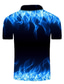 preiswerte Grafik Polo-Herren Poloshirt T Shirt Golfhemd Tennishemd Modisch Cool Casual Kurzarm Blau Grafik-Drucke Flamme 3D-Druck Kragen Strasse Casual Button-Down Kleidung Modisch Cool Casual