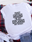 Χαμηλού Κόστους Γυναικεία T-Shirts-Γυναικεία Πουκάμισο Υψηλής Ποιότητας Καλοκαίρι Καυτή σφράγιση Γραφική Σχέδιο Γράμμα Κοντομάνικο Στρογγυλή Λαιμόκοψη Καθημερινά Στάμπα Ρούχα Ρούχα Υψηλής Ποιότητας Βασικό