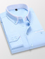 voordelige Nette overhemden-Voor heren Overhemd Effen Kleur Kraag Buttondown boord Licht Roze Wit blauw Stoffig blauw Kameel Werk Dagelijks Lange mouw Kleding Zakelijk Basic
