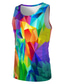 cheap Gym Tank Tops-Men&#039;s Vest Top Tank Top Shirt Designer Basic Casual Summer Sleeveless Rainbow Graphic Geometry Print Plus Size Round Neck Casual Daily Print Clothing Clothes Designer Basic Casual