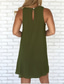 Χαμηλού Κόστους Casual Φορέματα-Γυναικεία Φόρεμα ριχτό Μίνι φόρεμα Πράσινο του τριφυλλιού Θαλασσί Λευκό Μαύρο Γκρίζο Κρασί Καφέ Αμάνικο Μονόχρωμες Δίχτυ Άνοιξη Καλοκαίρι Στρογγυλή Λαιμόκοψη Βασικό καυτό Καθημερινό 2022 Τ M L XL XXL