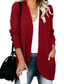 levne Pletené svetry-dámský svetr kapsa pletené jednobarevné základní ležérní robustní dlouhý rukáv volný svetr svetry otevřené přední podzim podzim zima béžové