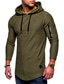 cheap Basic Hoodie Sweatshirts-Men&#039;s Hoodie Sweatshirt Pocket Basic Sportswear Solid Color Army Green Khaki Gray White Black Hooded Daily Fitness Long Sleeve Clothing Clothes Regular Fit Cotton