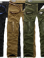 Χαμηλού Κόστους Στρατιωτικά παντελόνια-Ανδρικά Παντελόνια με τσέπες Παντελόνι Fleece Παντελόνια Τακτικό Κουρελού Πολλαπλή τσέπη Μονόχρωμο Ζεστό Πλήρες μήκος Causal Καθημερινά 100% Βαμβάκι Βασικό Πυκνώνω Μαύρο Πράσινο Χακί Ανελαστικό