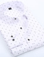 Недорогие Нарядные рубашки-мужская рубашка другие принты графический воротник на пуговицах повседневная работа топы с длинными рукавами деловые базовые синие белые розовые рабочие классические рубашки