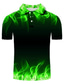 cheap Graphic Polo-Men&#039;s Collar Polo Shirt T shirt Tee Golf Shirt Tennis Shirt Fashion Cool Casual Short Sleeve Green Graphic Prints Streamer 3D Print Collar Street Casual Button-Down Clothing Clothes Fashion Cool