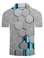 preiswerte Grafik Polo-Herren Poloshirt T Shirt Golfhemd Tennishemd Modisch Cool Casual Kurzarm Grau Geometrie 3D-Druck Kragen Strasse Casual Button-Down Kleidung Modisch Cool Casual