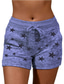cheap Women&#039;s Shorts-Women&#039;s Shorts Slacks Patchwork Print Casual Chino Sport Casual Stretchy Cotton Blend Sports Star Mid Waist 3D Print Green Purple Light Grey S M L