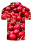 abordables Polo gráfico-Hombre POLO Camiseta de golf Camiseta de tenis Camiseta Impresión 3D Estampados Fruta Cuello Calle Casual Abotonar Manga Corta Tops Casual Moda Fresco Rojo