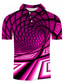 tanie 3d polo-Męskie Koszulka polo Koszula golfowa Koszula tenisowa Podkoszulek Druk 3D Wzór 3D Geometria Kołnierz Ulica Codzienny Przycisk w dół Krótki rękaw Najfatalniejszy Codzienny Moda Nowoczesne Rumiany róż