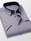 cheap Dress Shirts-Men&#039;s Dress Shirt Button Down Shirt Collared Shirt Non Iron Shirt Light Pink White Red Short Sleeve Plain Collar All Seasons Wedding Work Clothing Apparel