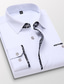 cheap Dress Shirts-Men&#039;s Shirt Black White Red Long Sleeve Solid Color Button Down Collar All Seasons Work Daily Clothing Apparel