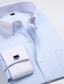 levne Košile k obleku-pánská společenská košile jednobarevná turndown street ležérní knoflíky s dlouhým rukávem business lehká móda pohodlné modrá fialová růžová