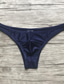 cheap Men&#039;s Underwear-Men&#039;s Basic Briefs Underwear Stretchy Low Waist  Sexy Half Hips Bikini Briefs 1PC Blue Black S