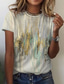 halpa Naisten T-paidat-Naisten T-paita Suunnittelija 3D-tulostus Kuvitettu Graffiti Design Lyhythihainen Pyöreä kaula-aukko Päivittäin Painettu Vaatteet Vaatteet Suunnittelija Perus Vintage Harmaa