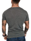 billige Casual T-shirts til mænd-Herre T-shirt Skjorte Ensfarvet Plusstørrelser V-hals Daglig Sport Kortærmet Tynd Toppe Muskel Mørkegrå Hvid Sort / Arbejde