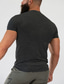 billige Casual T-shirts til mænd-herre polyster t-shirt l himmelblå massiv rund hals kortærmet t-shirt t-shirt