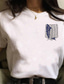 baratos Camisetas masculinas casuais-Inspirado por Ataque ao titã Fantasias Anime Desenho Combinação Poliéster / Algodão Estampado Harajuku Arte Gráfica Kawaii Camiseta Para Mulheres / Homens