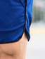 ieftine Pantaloni scurți casual-Bărbați Sport &amp; Outdoor Sportiv Activ Pantaloni Scurți Bermude Sport Cordon Lungimea genunchiului Pantaloni sportiv Sală de Fitness Micro-elastic Mată Ciclism Respirabil Talie medie Zvelt Albastru