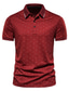 billiga klassisk polo-Herr POLO Shirt Golftröja Tennisskjorta Grafisk Krage Klassisk krage Ledigt Dagligen Kortärmad Blast Enkel Vit Vin Marinblå